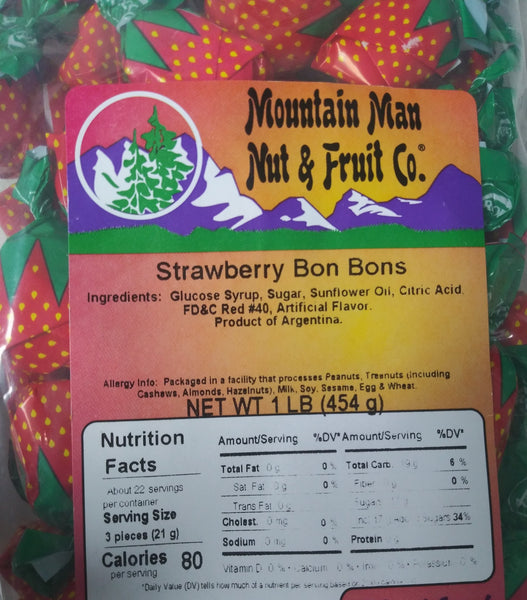 Strawberry Bonbons Label