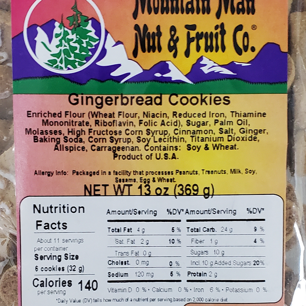Gingerbread Cookies 13oz Label